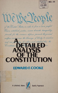 Image of A Detailed Analysis ofThe Constitution
