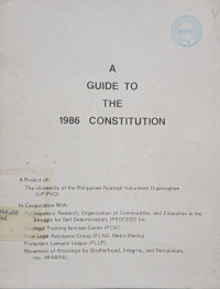 Image of A Guide to The 1986 Constitution