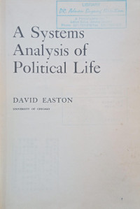 Image of A Systems Analysis of Political Life