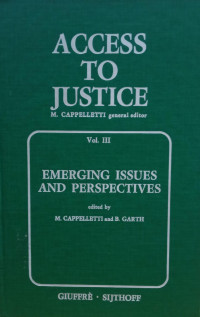 Image of Access to Justice Vol. III: Emerging Issues and Perspectives