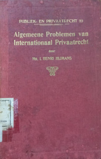 Image of Algemeene Problemen van Internationaal Privaatrect