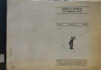 Image of American Journal Of Criminal Law