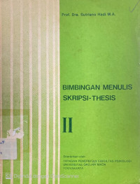 Image of Bimbingan Menulis Skripsi-Thesis: Jilid 2