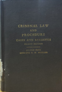 Image of Criminal Law And Procedure: Cases And Readings