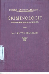 Image of Criminologie Leerboek der Misdaadkunde