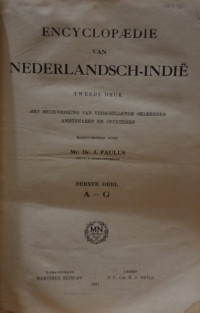 Image of Encyclopaedie van Nederlandsch-Indie Eerste Deel A-G