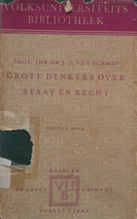 Image of Grote Denkers Over Staat en Recht: Tweede Druk