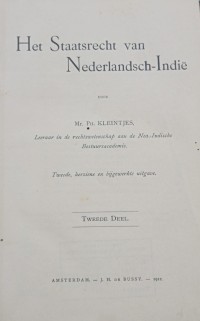 Image of Het Staatsrecht van Nederlandsch~Indie