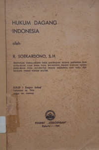 Image of Hukum Dagang Indonesia Djilid 1 (Bagian Kedua)