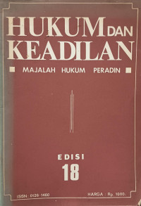 Image of Hukum dan Keadilan Vol. IX No. 18 Tahun 1981