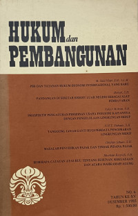 Image of Hukum dan Pembangunan Vol. XV No. 6, Desember 1985