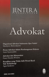 Image of Jentera (Jurnal Hukum): Advokat