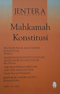 Image of Jentera (Jurnal Hukum): Mahkamah Konstitusi
