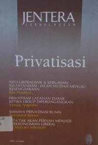 Image of Jentera (Jurnal Hukum): Privatisasi