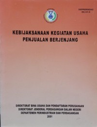 Image of Kebijaksanaan Kegiatan Usaha Penjualan Berjenjang