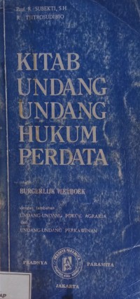 Image of Kitab Undang-Undang Hukum Perdata: Burgerlijk Wetboek