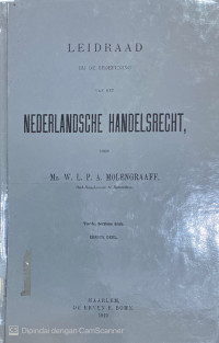 Image of Leidraad Bij De Beoefening Van Het Nederlandsche Handelsrecht