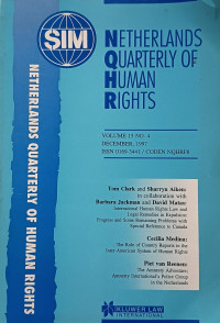 Image of Netherlands Quarterly of Human Rights Volume 15 No. 4