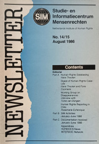 Image of Newsletter No.14/15 August 1986