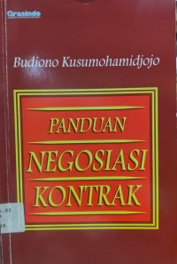Image of Panduan Negosiasi Kontrak
