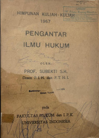 Image of Pengantar Ilmu Hukum