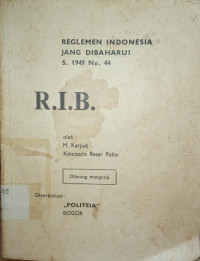 Image of Reglemen Indonesia jang Dibaharui (R.I.B.)