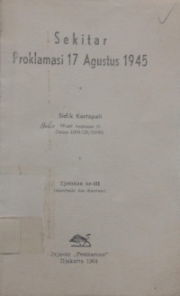 Image of Sekitar Proklamasi 17 Agustus 1945