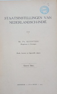 Image of Staatsinstellingen van Nederlandsch~Indie