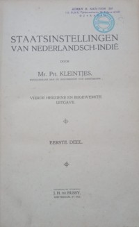 Image of Staatsinstellinghen van Nederlandsch~Indie