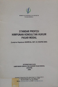 Image of Standar Profesi Himpunan Konsultan Hukum Pasar Modal