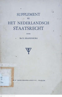 Image of Supplement bij Het Nederlandsch Staatsrecht