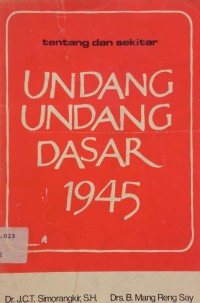 Image of Tentang dan Sekitar Undang Undang Dasar 1945