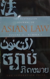 Image of The Australian Journal of Asian Law Volume 11 Number 1