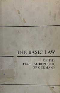 Image of The Basic Law: Of The Federal Republic Of Germany