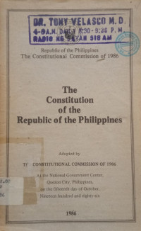 Image of The Constitution of The Republic of The Philippines
