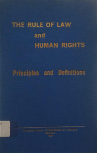 Image of The Rule of Law and Human Rights: Principles and Definitions