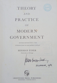 Image of Theory and Practice of Modern Government