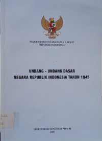 Image of Undang-Undang Dasar Negara Republik Indonesia 1945