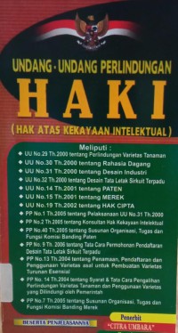 Image of Undang-Undang Perlindungan HAKI (Hak Atas Kekayaan Intelektual)