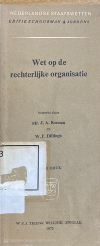 Image of Wet Op De Rechterlijke Organisatie